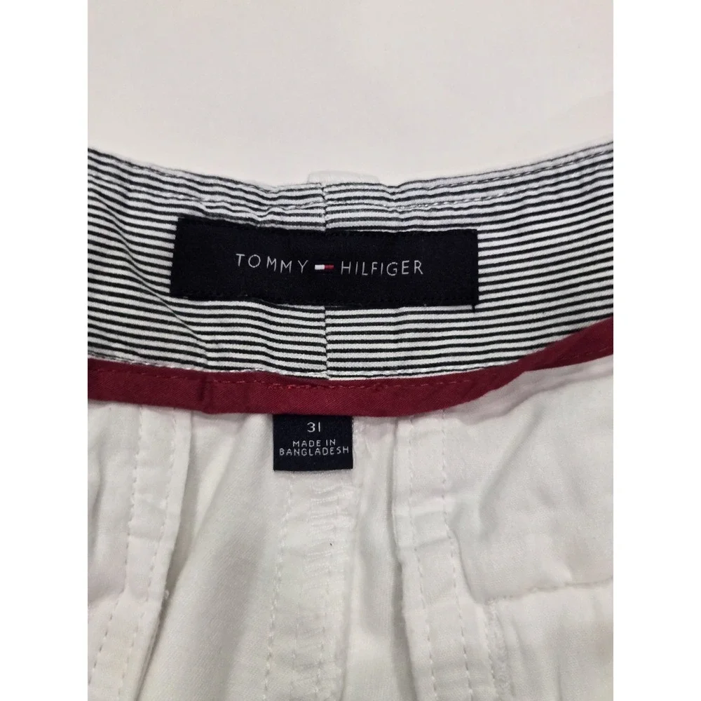 Tommy Hilfiger Cargo Shorts Men's Size 31 Classic Fit White Summer Preppy‎
